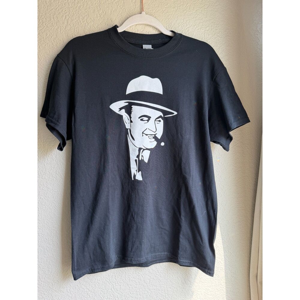 Al Capone Chicago Graphic T Shirt Mens M Black Gildan Quote Tee NEW w/ Tags